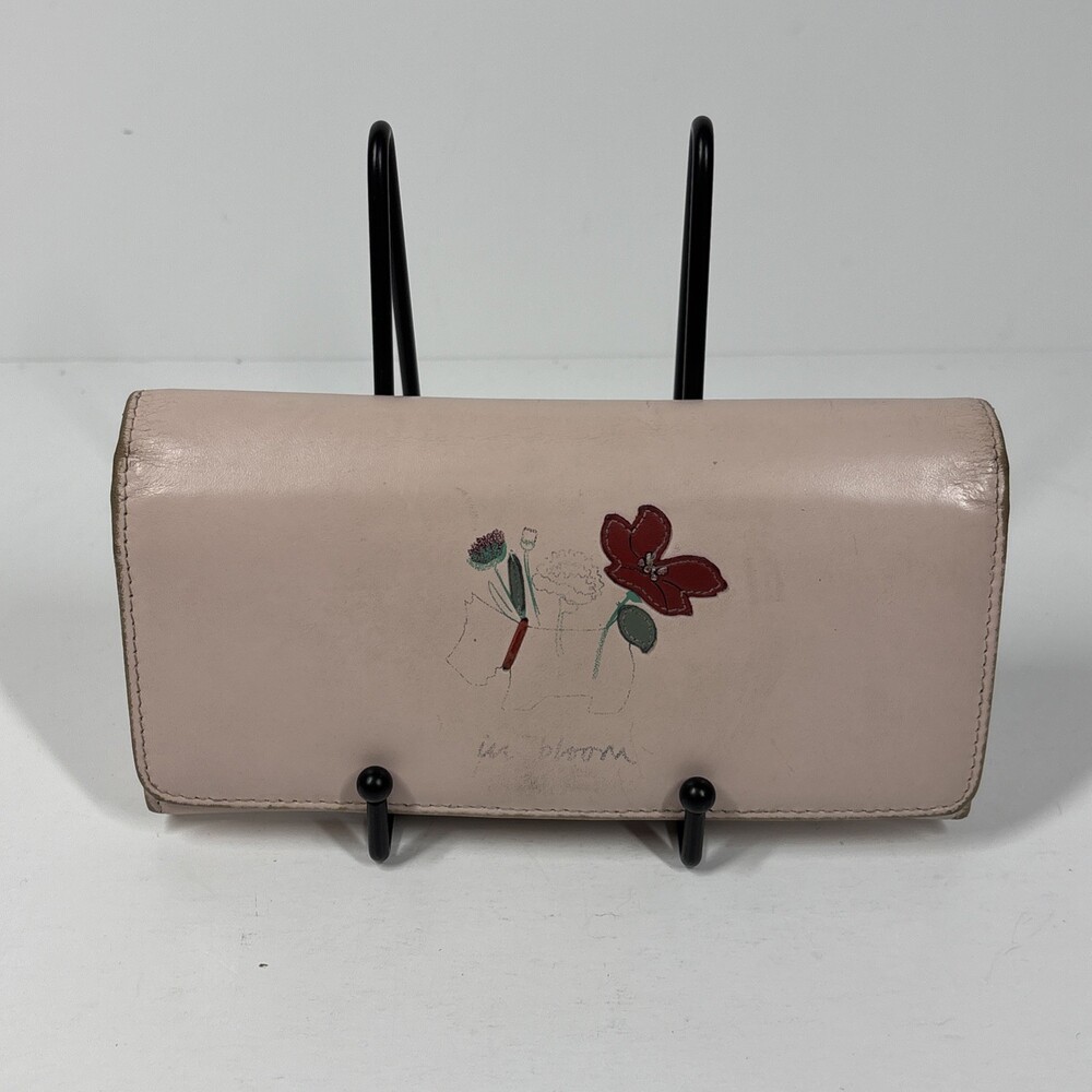 Radley London "In Bloom" Wallet Women Pink Dog with Flowers